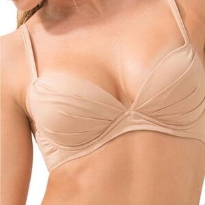 SMART & SEXY Women's Swim Secret Convertible Push-Up Swimsuit Top Tan Size 36D